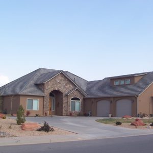 Tiled roof home in arizona by Stout Roofing.